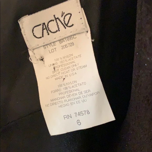 Cache Black dress size 6 - Picture 8 of 8